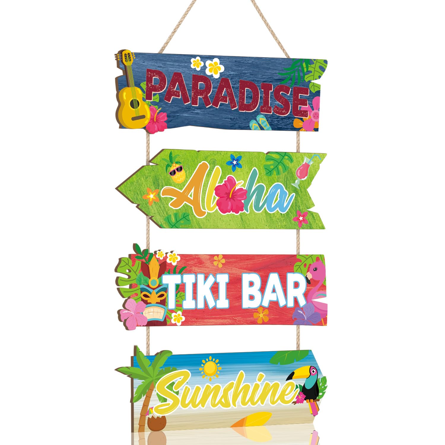 Amazon.com: HPNIUB Hawaii Tiki Bar Welcome Summer Wooden Sign